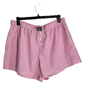 Shein Curve Boxer Shorts Women’s Plus Size 3XL Pink Stripes Pajamas